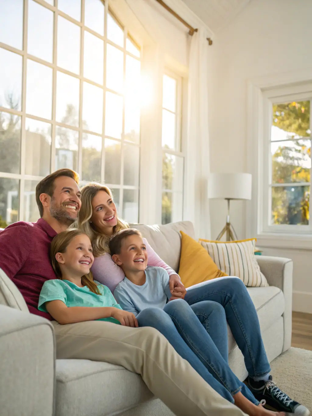 An image of a family happily gathered, representing the legacy and financial security that can be passed on through effective retirement and estate planning.