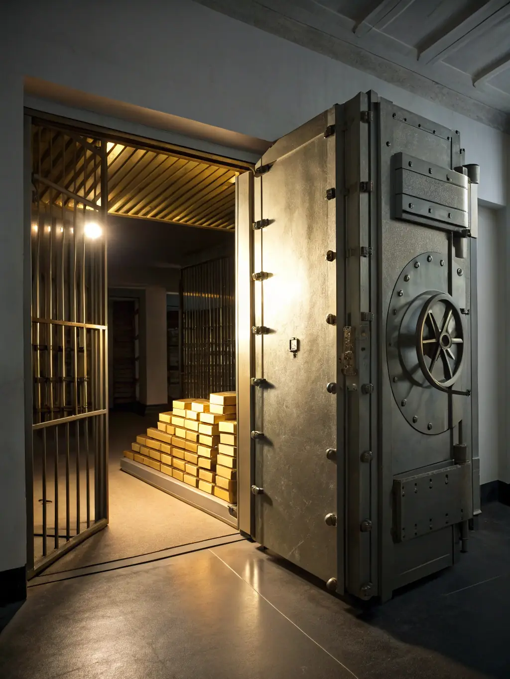 An image of a secure vault with gold bars inside, symbolizing the safety and growth potential of annuities offered by Alta Vida Unlimited for lifetime income.