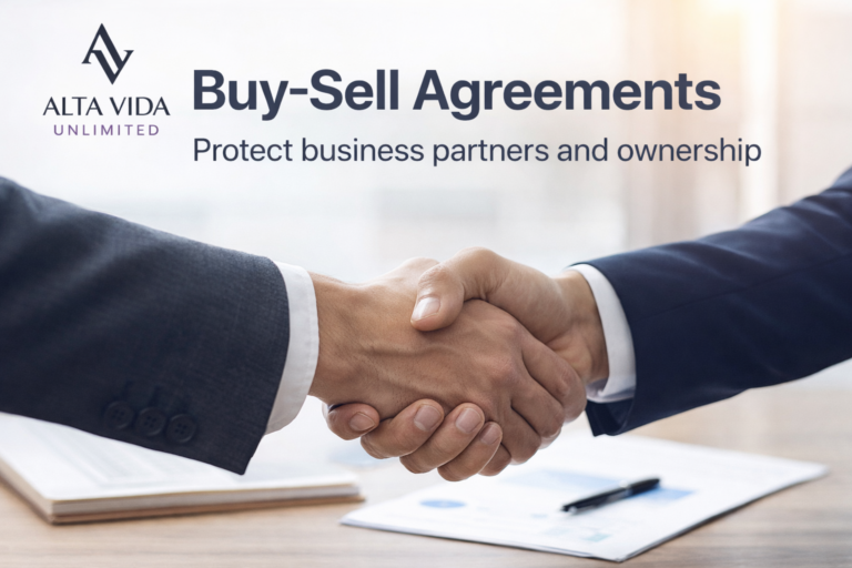 Buy-sell agreements protect business partners and ensure ownership continuity